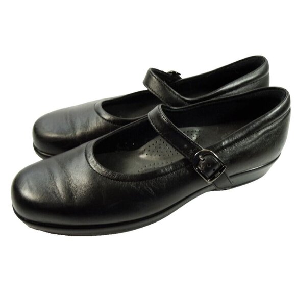 Tripad Sas Womens Size 7 N Narrow Mary Jane Black Dress Shoes Strap Made in USA - Picture 1 of 11